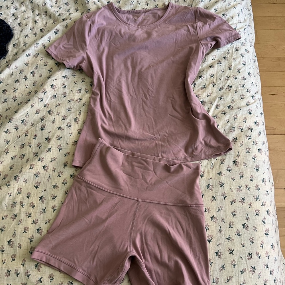 Aritzia golden activewear Claremont set